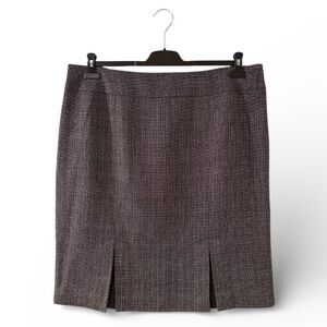 Le Suit ($90) Black & Silver Sparkly Tweed Lined Skirt - Waist 20